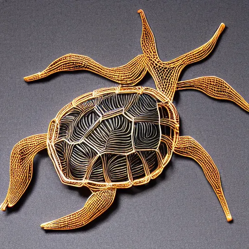 Image similar to wire sculpture of a turtle