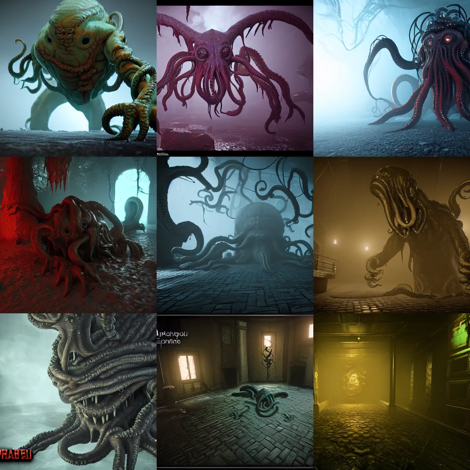 Prompt: lovecraftian horror cthulhu, unreal engine, extremely detailed