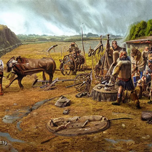 Image similar to stone age britain by james gurney