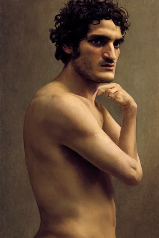 upper body portrait of actor louis garrel as Adam in