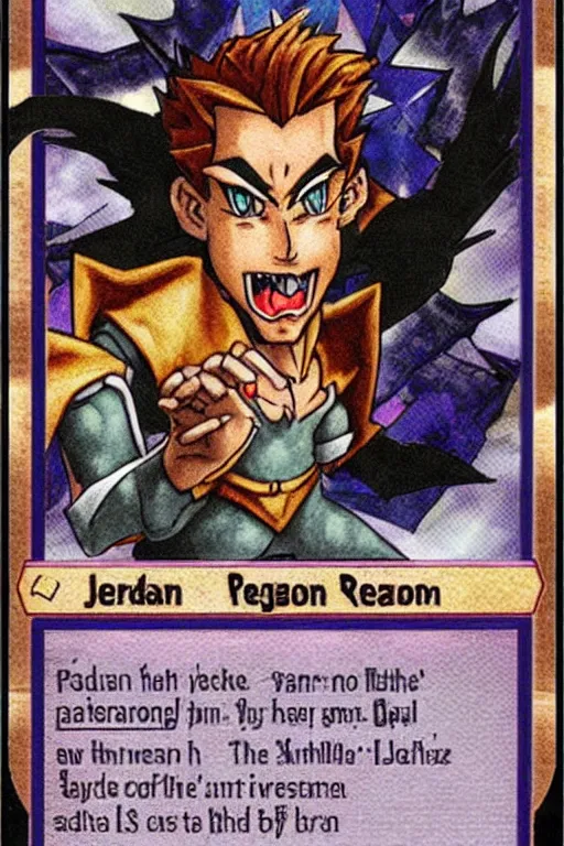 Image similar to jordan peterson as a yugioh card