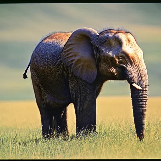 Image similar to badger with an elephant trunk, professional nature photography, National Geographic, 35mm film