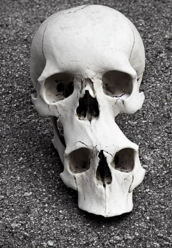 Prompt: human skull