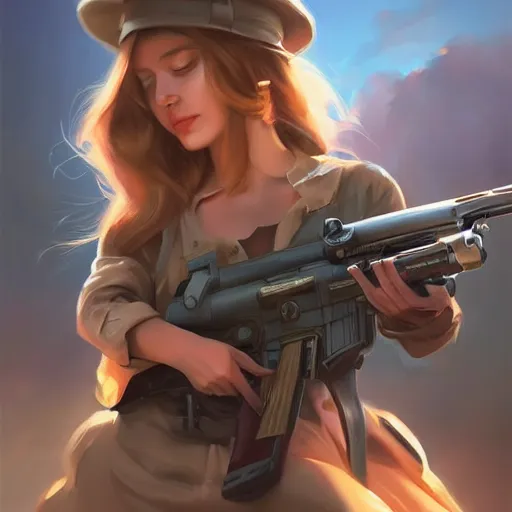 Prompt: lock and load, artstation, Vladimir Volegov