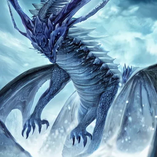 ice dragon eternally sleeping in the permafrost has | Stable Diffusion ...