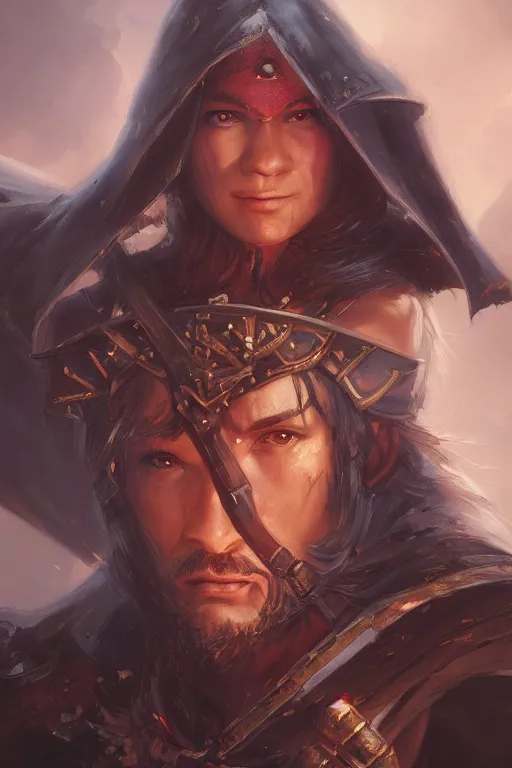 Image similar to dungeons and dragons warrior character closeup portrait, dramatic light, castle background, 2 0 0 mm focal length, painted by stanley lau, painted by greg rutkowski, painted by stanley artgerm, digital art, trending on artstation