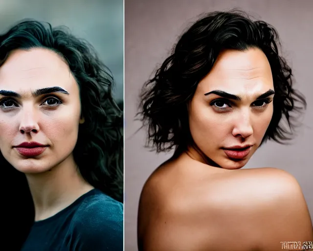 Image similar to 8 5 mm photography of a potato with the face of gal gadot, dof and bokeh