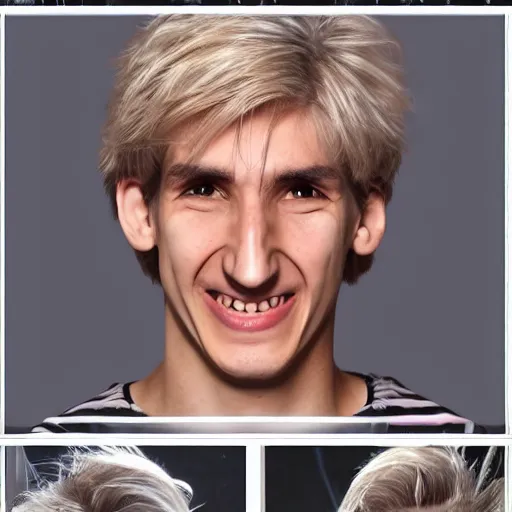 Prompt: really ugly xqc, big nose, crookedd teeth