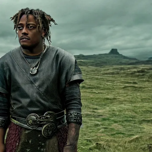 Image similar to juice wrld in Vikings very detailed 4k quality super realistic