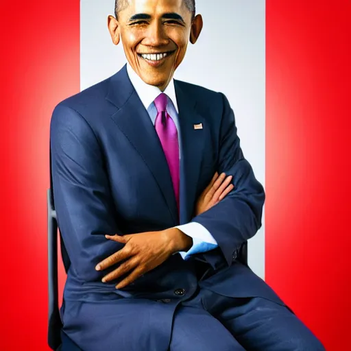 Prompt: Colored portrait photograph of asian Obama. 8k resolution. Time magazine. Studio lightning. Serious!