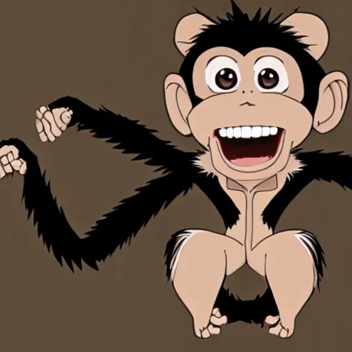 Prompt: anime monkey