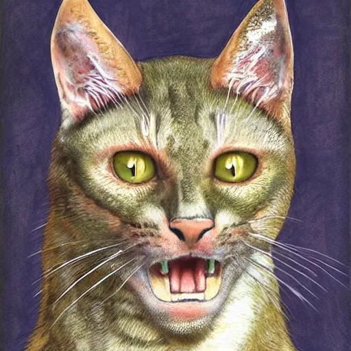 Image similar to epic portrait of a battle Khajit