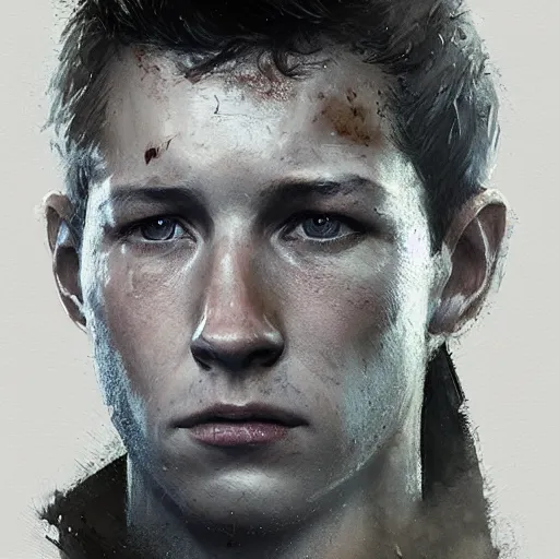 Image similar to portrait of a man by greg rutkowski, tye sheridan as a colonial marine, from aliens franchise, he is about 2 0 years old, military composure, highly detailed portrait, digital painting, artstation, concept art, smooth, sharp foccus ilustration, artstation hq