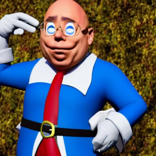 Prompt: Alex Jones as Dr Eggman in the Sonic movie