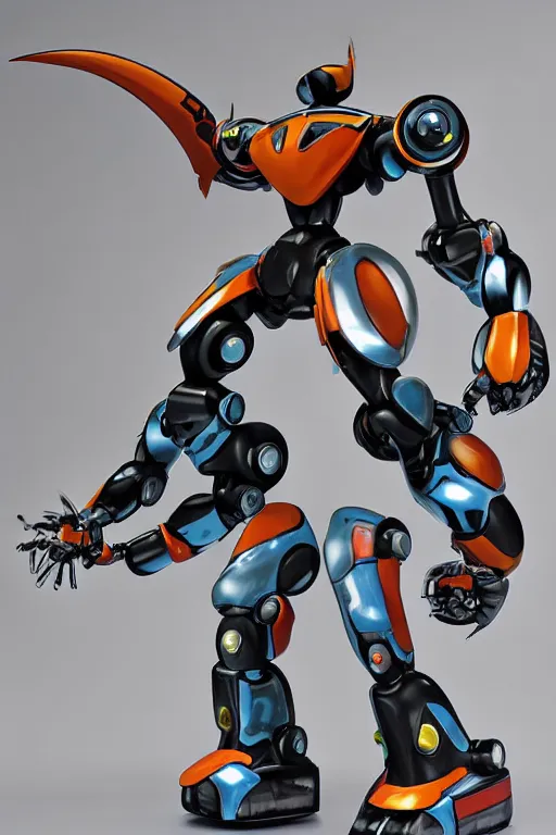 Image similar to a humanoid beetle robot with big mechanical fists, inafune design, official mmx concept scarab reploid, welding torches for arms