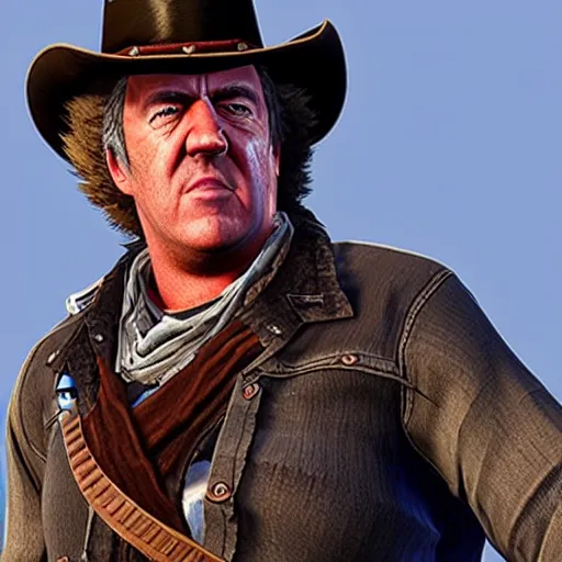 Prompt: “Jeremy Clarkson in Red Dead Redemption 2”