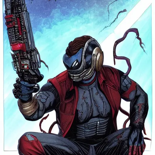 Image similar to venom as star-lord from guardians of the galaxy (2014)