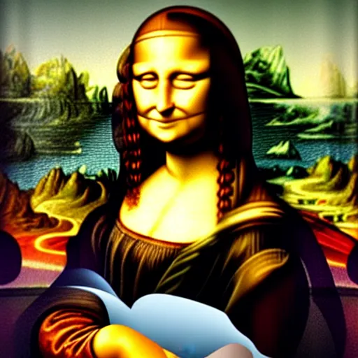 Prompt: the rest of mona lisa