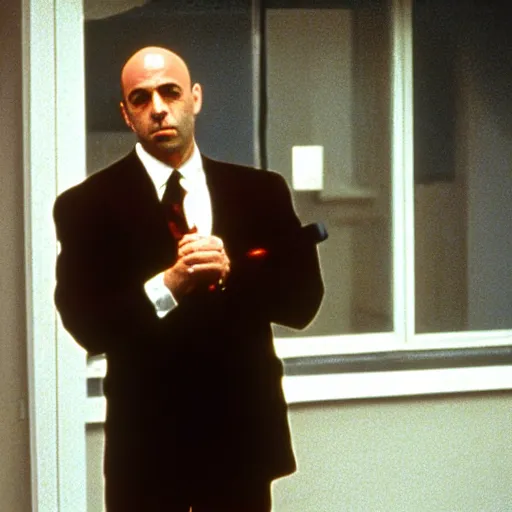 Image similar to Joe Rogan in American Psycho (1999)