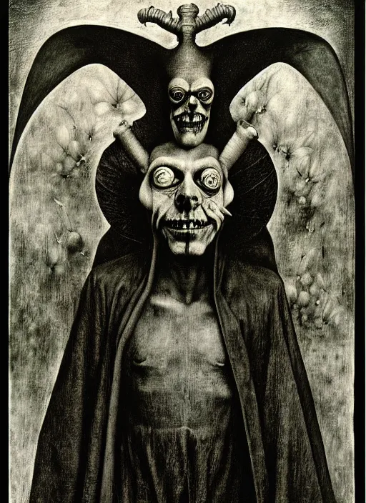 Image similar to photograph of mephistopheles by hieronymus bosch, joel peter witkin, misha gordin, gustave dore