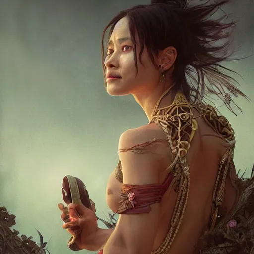 Image similar to nepali woman lower back, ultra realistic, concept art, intricate details, eerie, horror, highly detailed, photorealistic, octane render, 8 k, unreal engine. art by artgerm and greg rutkowski and alphonse mucha