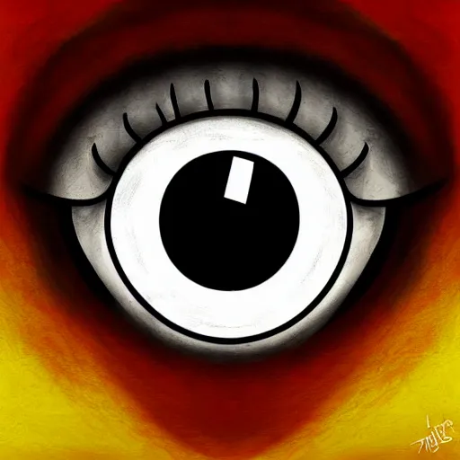 Prompt: an entity with one enormous eye, horror art, digital art