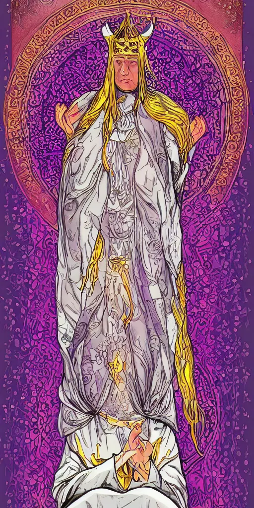 Image similar to the high priestess, tarot, digital art