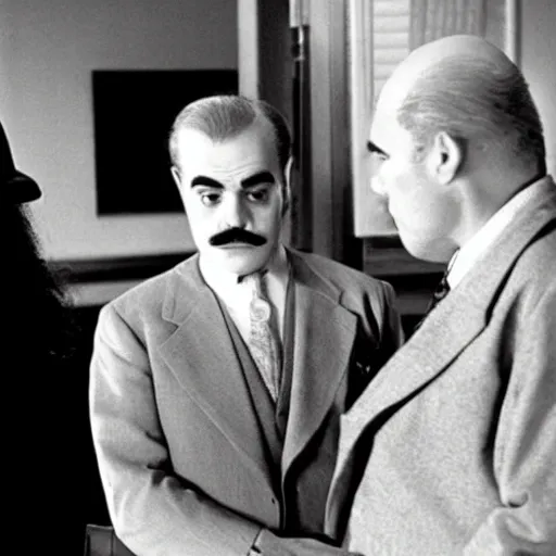 Image similar to scene of the hercule poirot tv serie featuring david suchet shaved