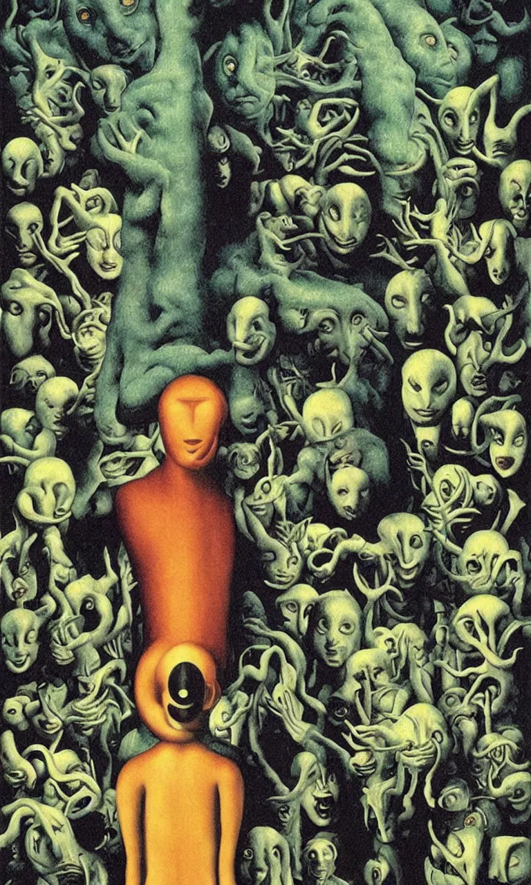Image similar to still from pan ’ s labyrinth by richard corben by rene magritte