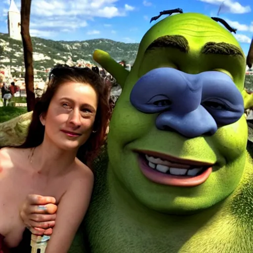 Image similar to shrek drunk in croatia