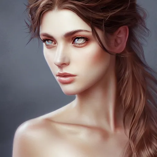 Image similar to a gorgeous mange female photo, professionally retouched, soft lighting, wearing a feather dress, realistic, smooth face, perfect eyes, wide angle, sharp focus on eyes, 8 k high definition, insanely detailed, intricate, elegant, art by artgerm and wlop