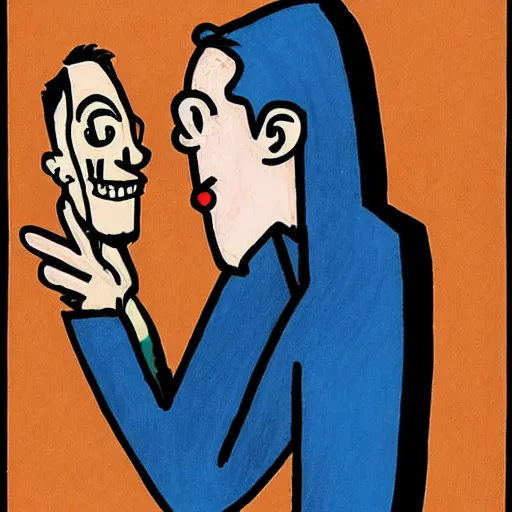 Image similar to pete davidson by art spiegelman, drawing,