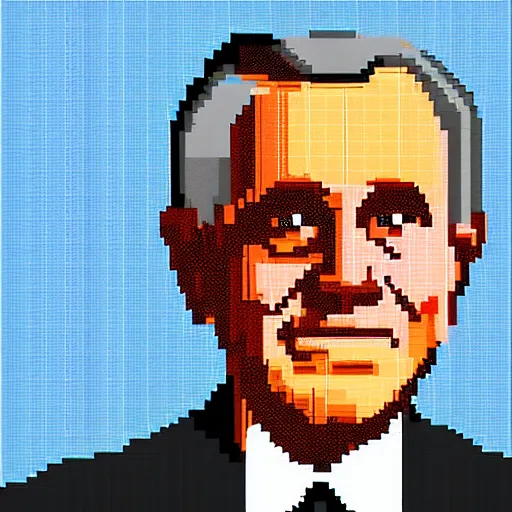 Image similar to George Bush pixel art