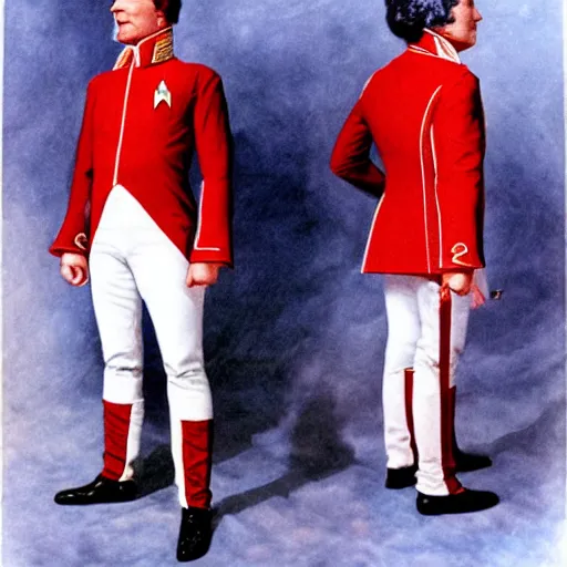 Image similar to starfleet uniform, portrait of napoleon bonaparte in starfleet uniform