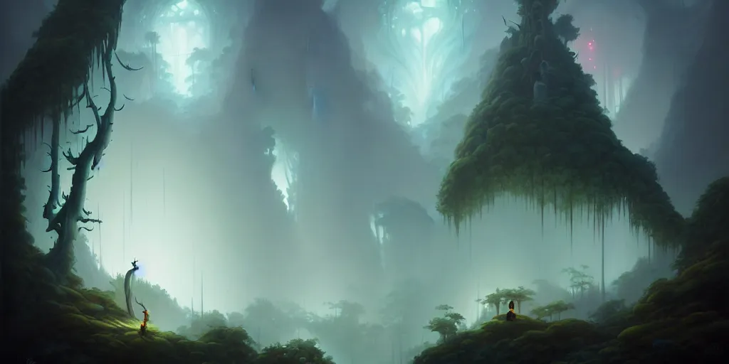 Image similar to cloud forest by peter mohrbacher