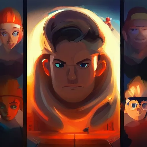 Image similar to face icon stylized minimalist the poseidon adventure 1 9 7 2, loftis, cory behance hd by jesper ejsing, by rhads, makoto shinkai and lois van baarle, ilya kuvshinov, rossdraws global illumination