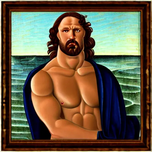 Image similar to stone cold steve oustin by botticelli