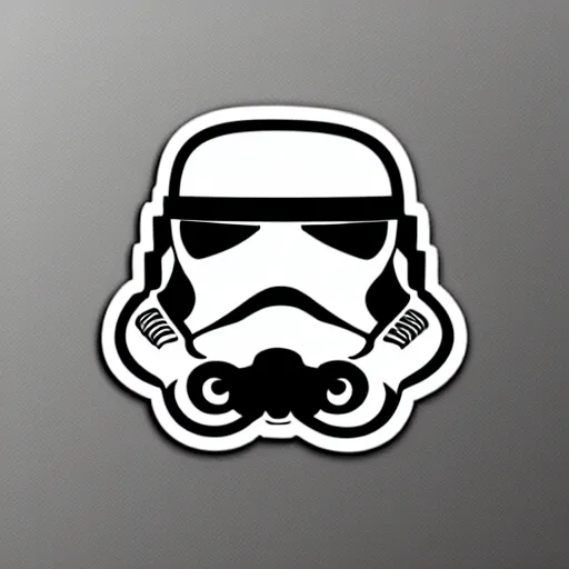 Image similar to a nice vector sticker of a star-wars-storm-trooper