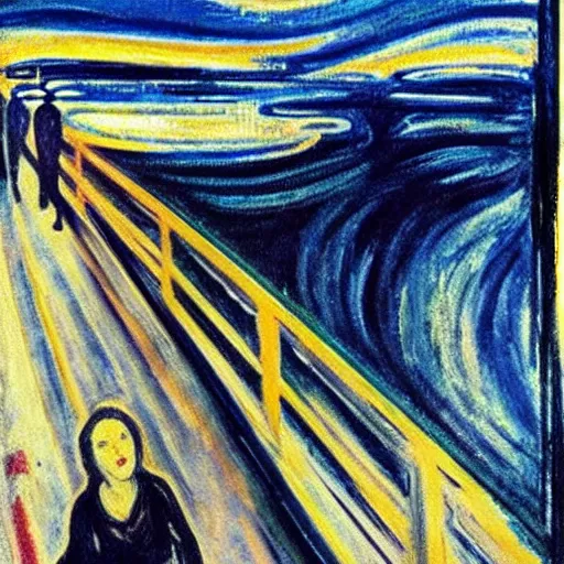 Prompt: the world wide web painted by edvard munch.