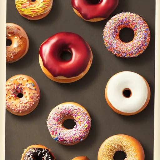 Prompt: donut man from the beautiful'food art collection masterpieces ', dslr