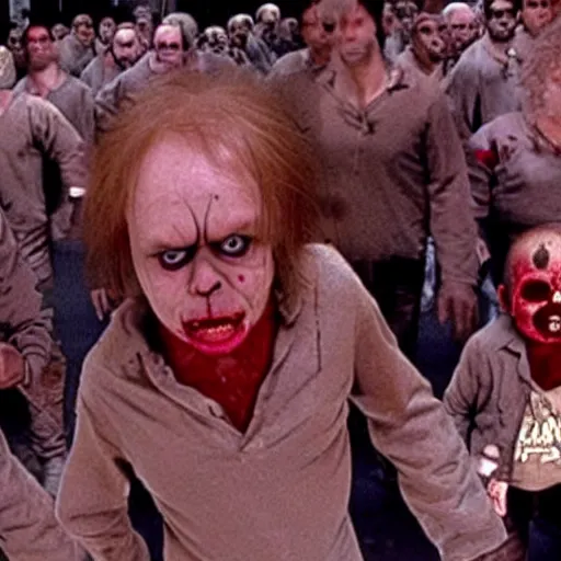 Prompt: scene from dawn of the dead but with midgets