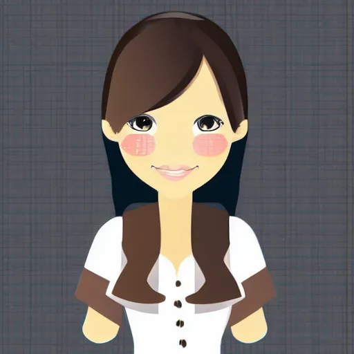 Image similar to a cute career girl,very detailed,vector art,created by adobe illustrator,trending on pixta.jp