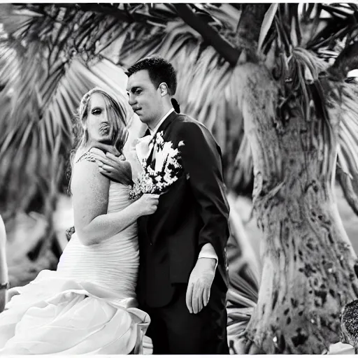 Prompt: iguana wedding photography