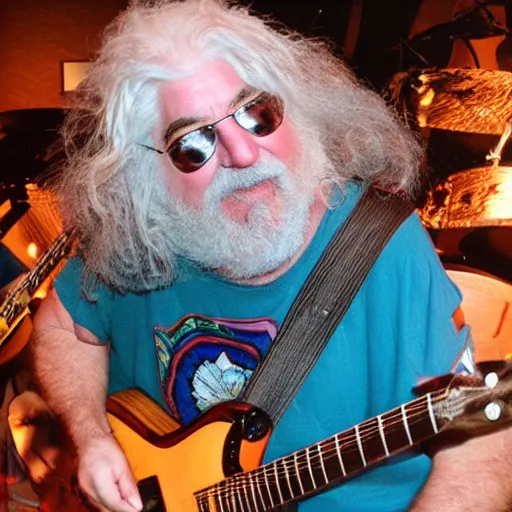 Image similar to trey anastatio pretending to be jerry garcia