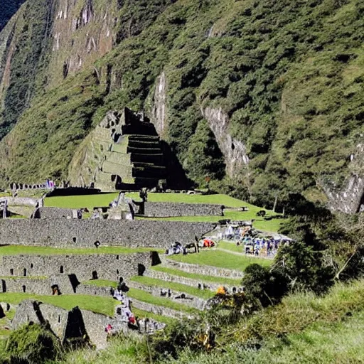 Image similar to ufo in machu picchu,