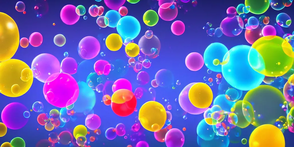 Image similar to bubbles floating away, award winning, 4k, digital art, colorful, volumetrics, hyper detailed, cinematic lighting