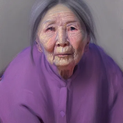Image similar to yanjun cheng portrait of an old woman