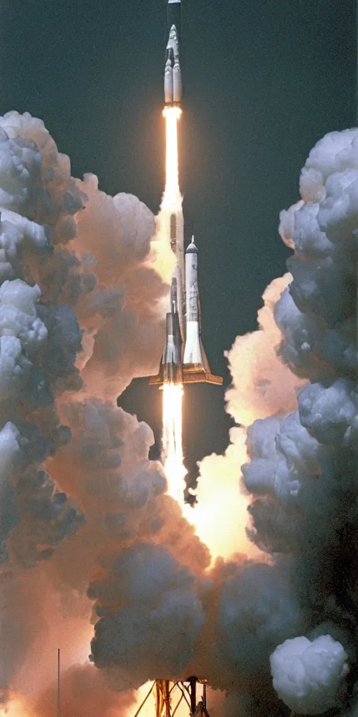 Prompt: apollo 4 at liftoff