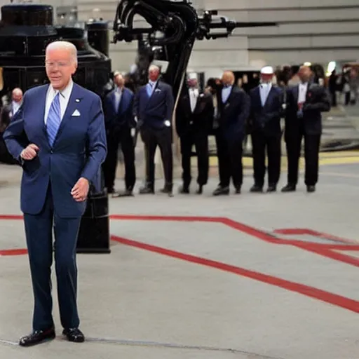 Prompt: Joe Biden revealed to be a robot