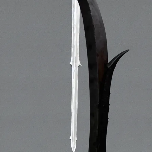 Prompt: Fantasy Longsword with black ooze dripping from it